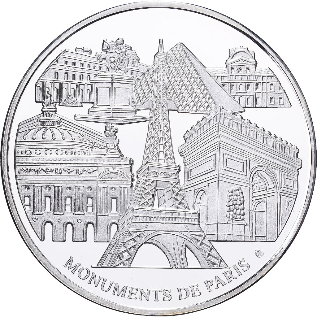 Francja, medal, Cathédrale-basilique de Saint-Denis, Srebro platerowane