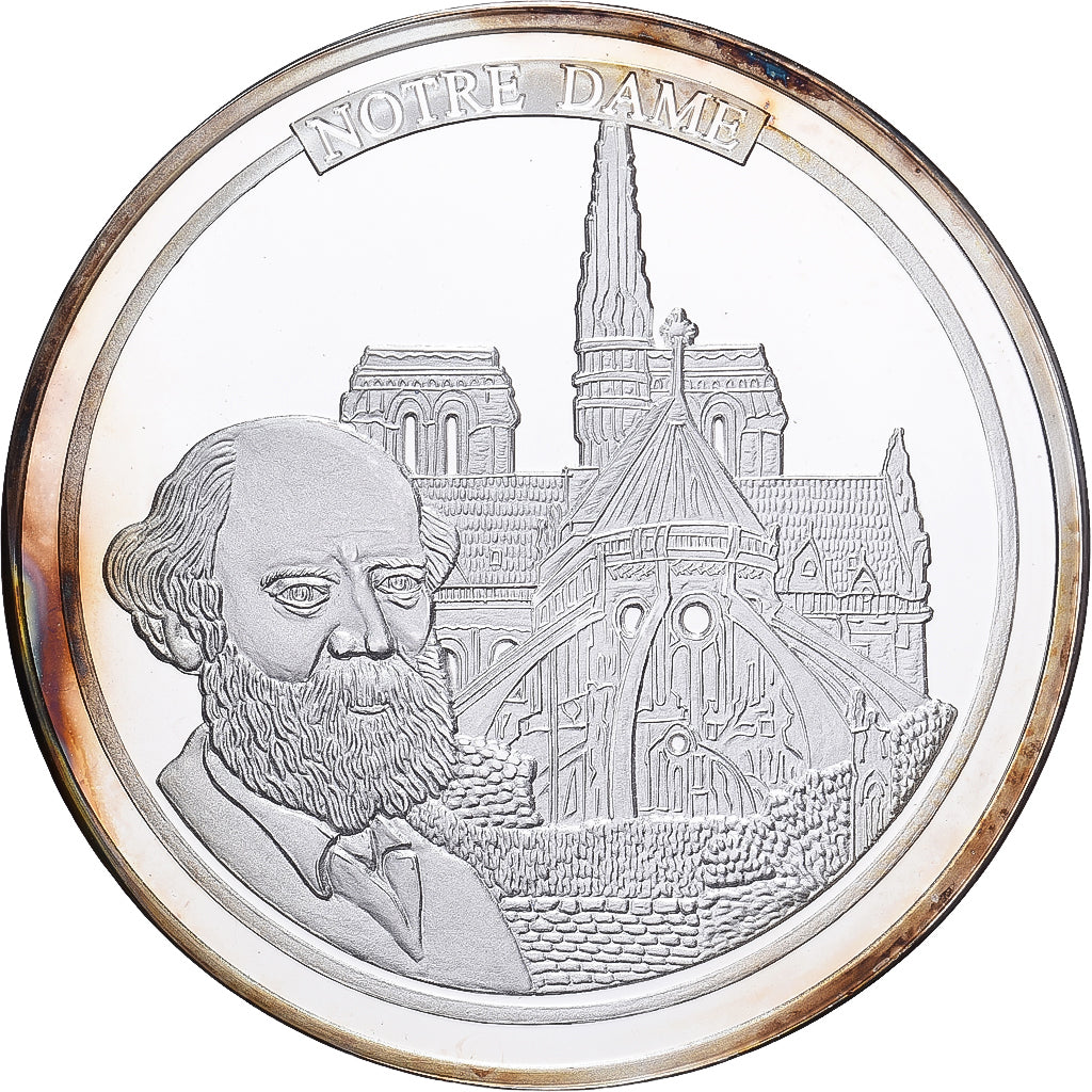 Francia, medaglia, Paris - Cathédrale Notre Dame de Paris, Rame placcato