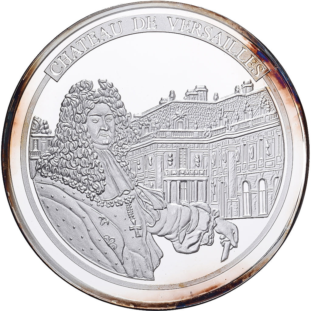 Francja, medal, Monuments de Paris, Chateau de Versailles, Srebro platerowane