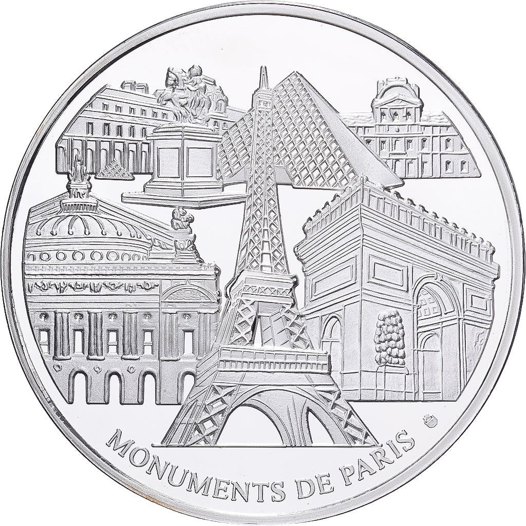 Francja, medal, Monuments de Paris, Chateau de Versailles, Srebro platerowane