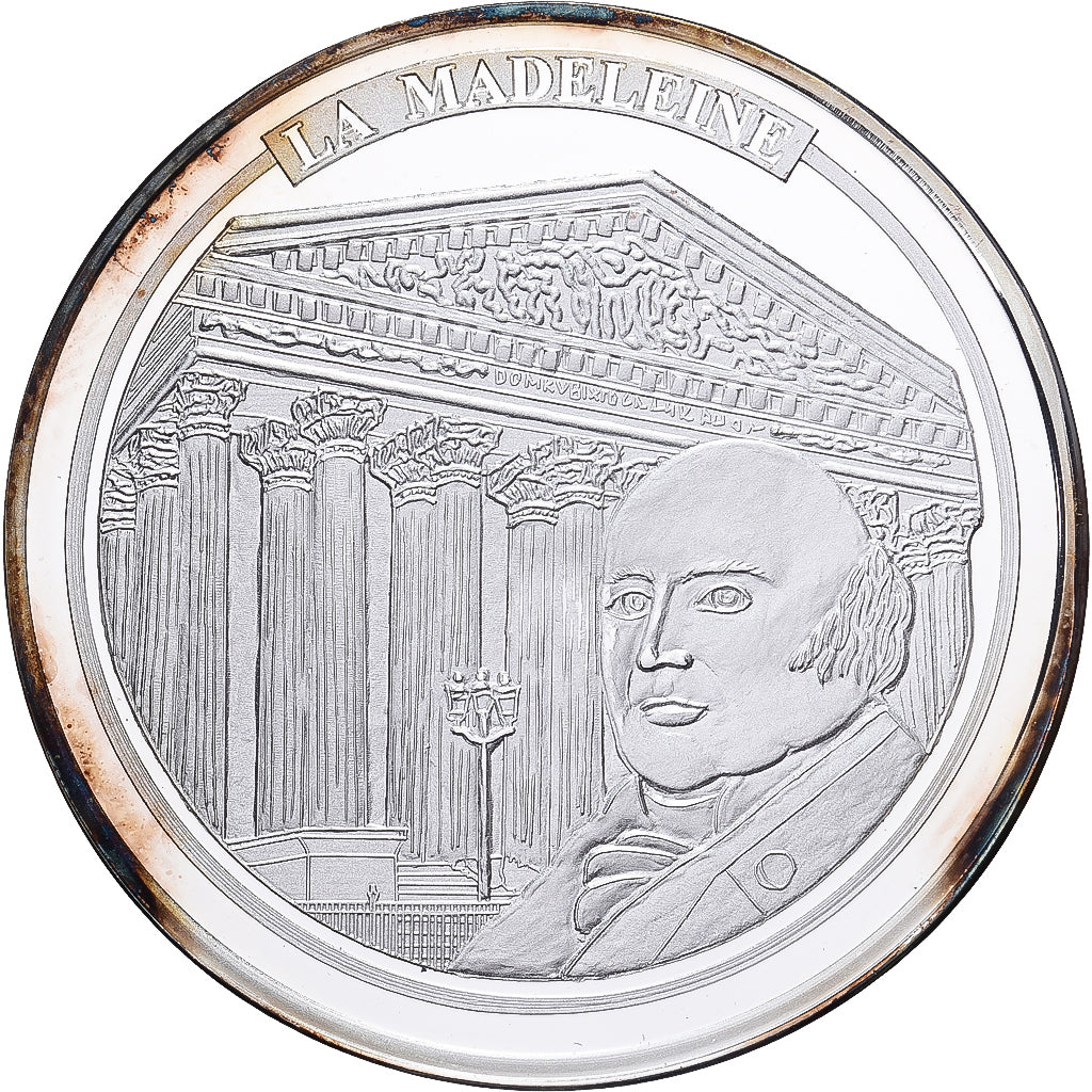 Francja, medal, Monuments de Paris, La Madeleine, Srebro platerowane miedzią