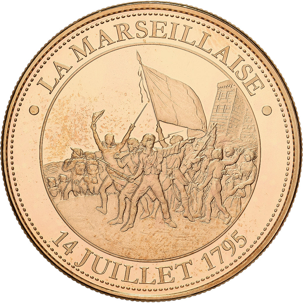 Francja, medal, Révolution Française, La Marseillaise, Pokryte Miedź- Nikiel