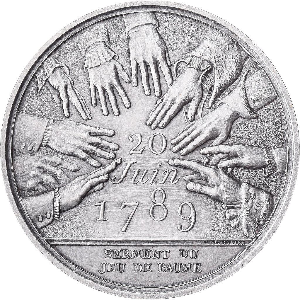 Francia, medaglia, Révolution Française, Serment du Jeu de Paume, 1989, Bronzo