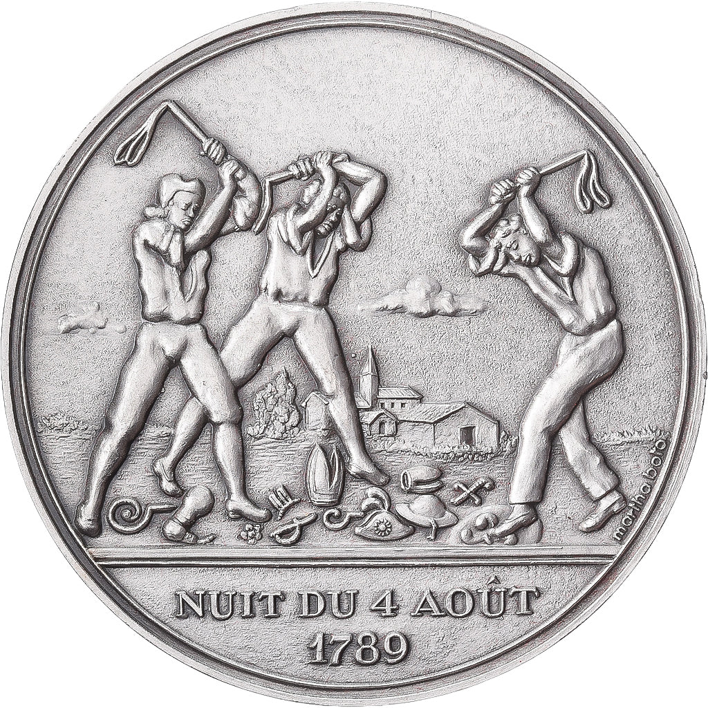 Francia, medaglia, Révolution Française, Abolition des Privilèges, 1989