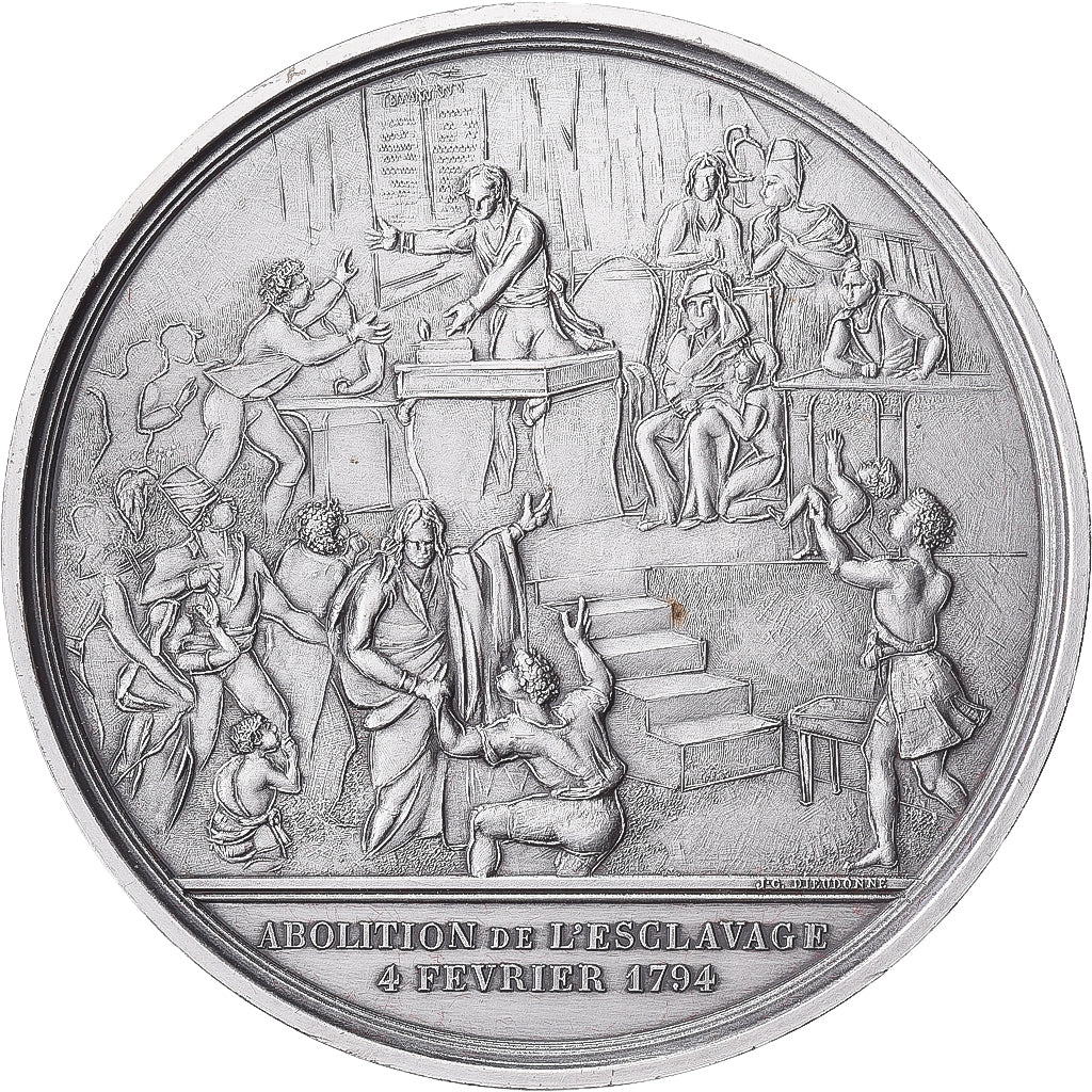 Francja, medal, Révolution Française, Abolition de l'Esclavage, 1989, Brąz