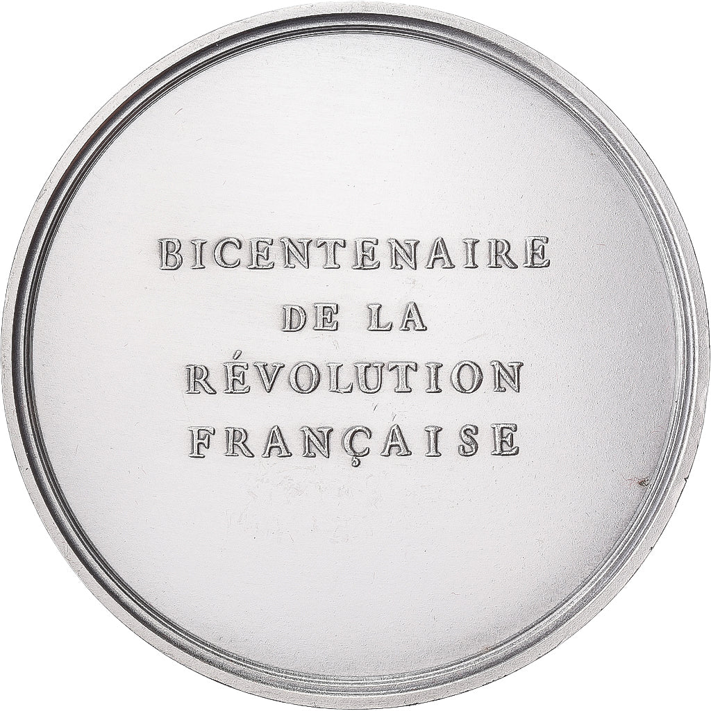 Francja, medal, Révolution Française, La Convention, 1989, Brąz posrebrzany