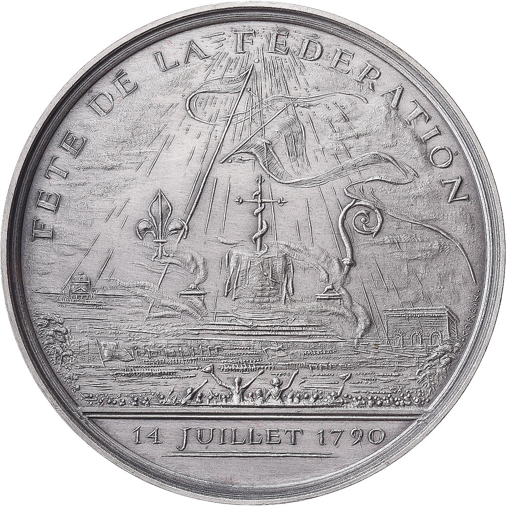 Francja, medal, Révolution Française, Fête de la Fédération, 1989, Brąz