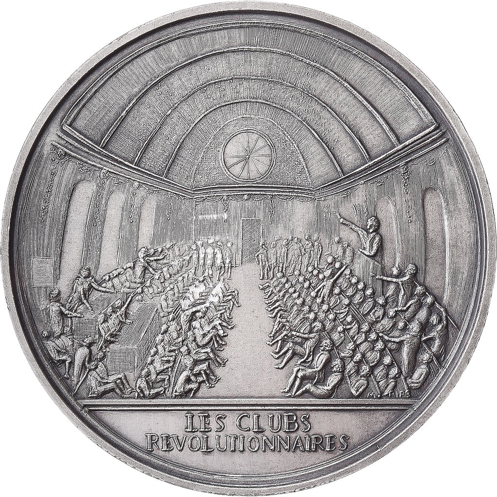Francja, medal, Révolution Française, Les Clubs Révolutionnaires, 1989, Brąz
