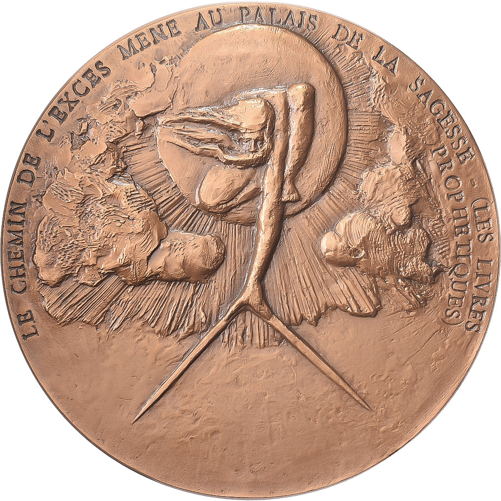 Frankreich, Medaille, William Blake, 1983, Bronze, De La Frémondière, UNZ