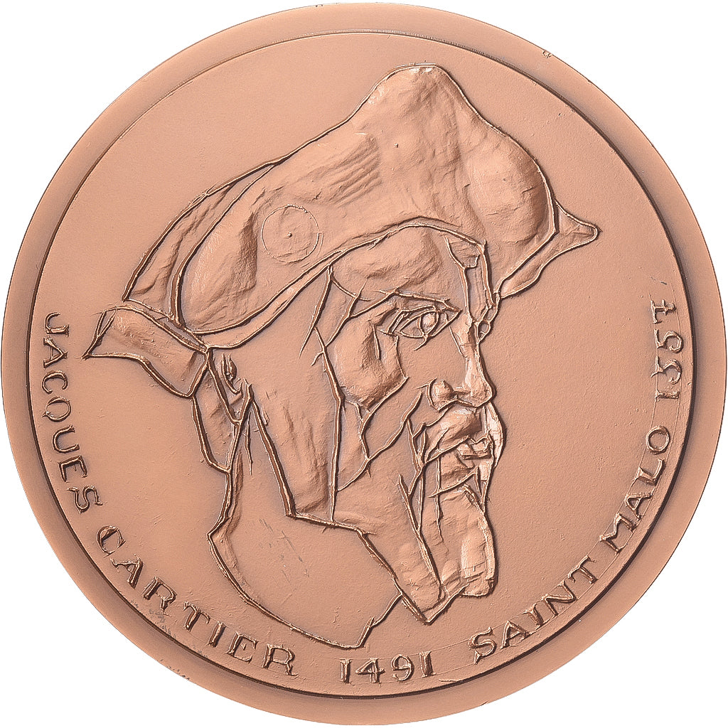 Francia, medaglia, Québec, Hommage à Jacques Cartier, 1984, Bronzo, MDP, SPL