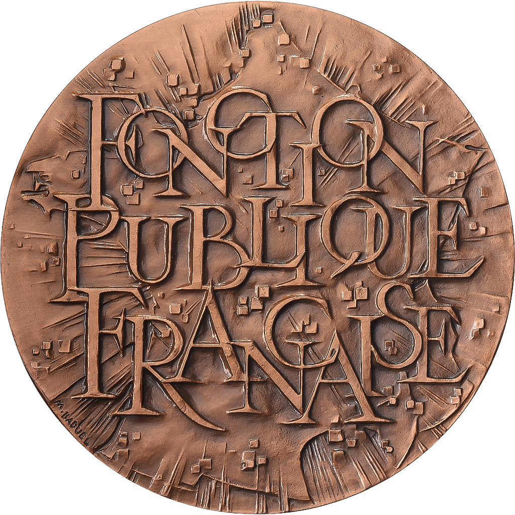 France, Medal, Fonction Publique Française, 1983, Bronze, Baduel, Attibuée à