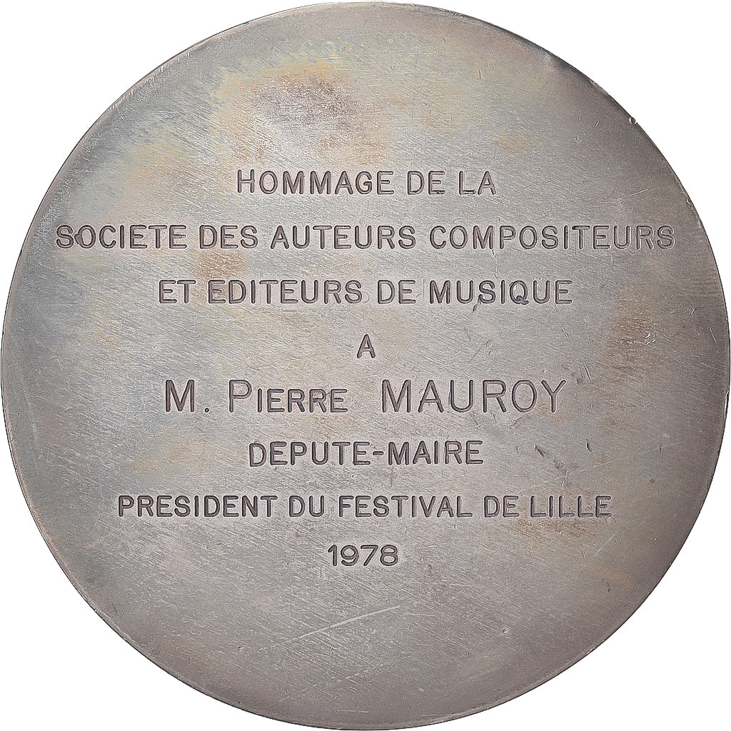 Frankrijk, Medaille, Festival de Musique de Lille, 1978, Zilver, Devigne