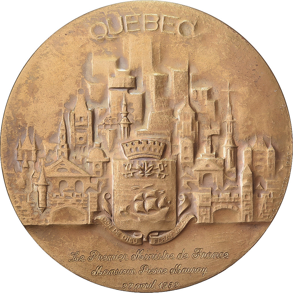Francia, medaglia, Québec, 1982, Bronzo, Raoul Hunter, Attibuée à Pierre