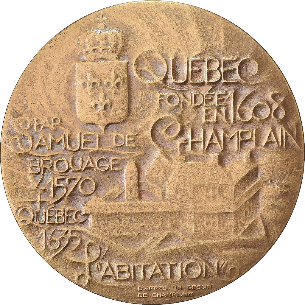 Francia, medaglia, Québec, 1982, Bronzo, Raoul Hunter, Attibuée à Pierre