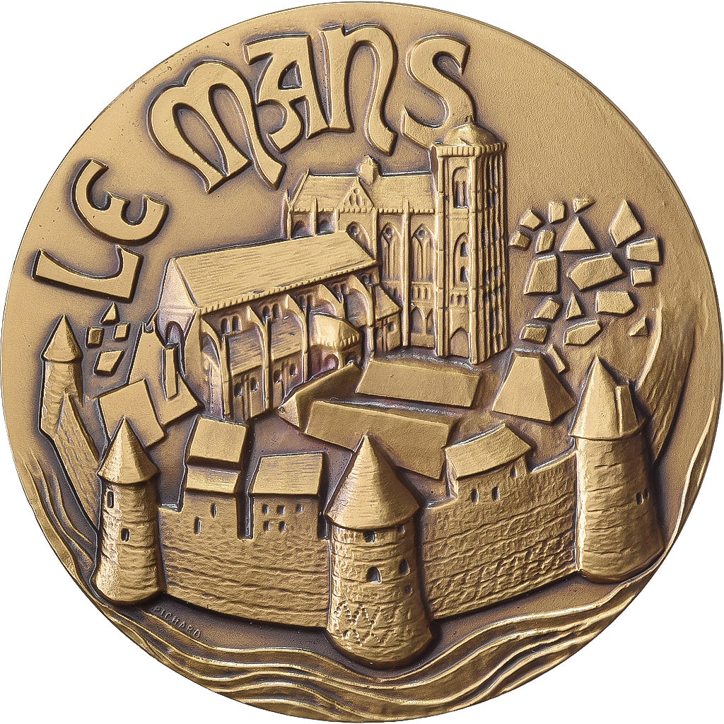 Frankrijk, Medaille, Ville du Mans, Bronzen, Pichard, Attibuée à Pierre