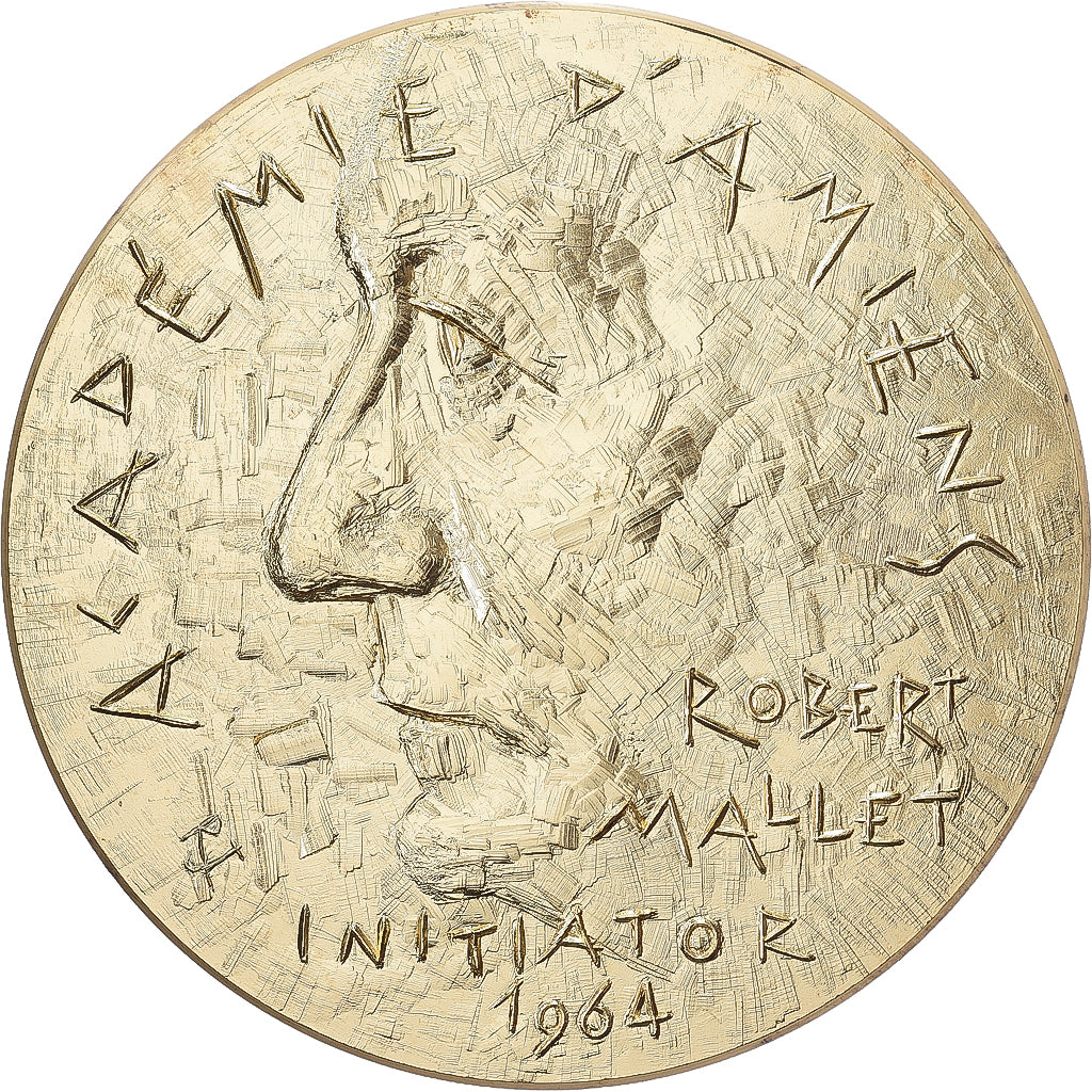 Francja, medal, Académie d'Amiens, Robert Mallet, 1964, Bronze Florentin, Joly