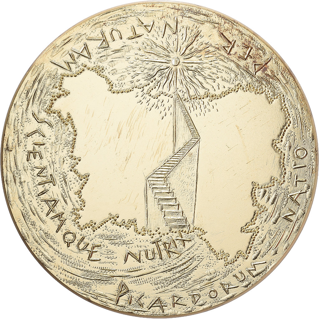 Francja, medal, Académie d'Amiens, Robert Mallet, 1964, Bronze Florentin, Joly