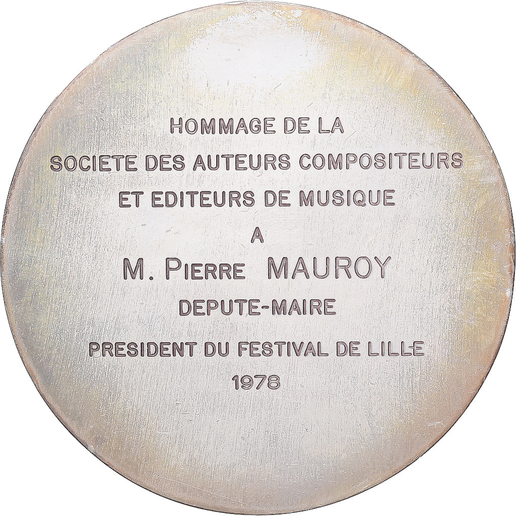 Frankrijk, Medaille, Festival de Musique de Lille, 1978, Zilver, Devigne