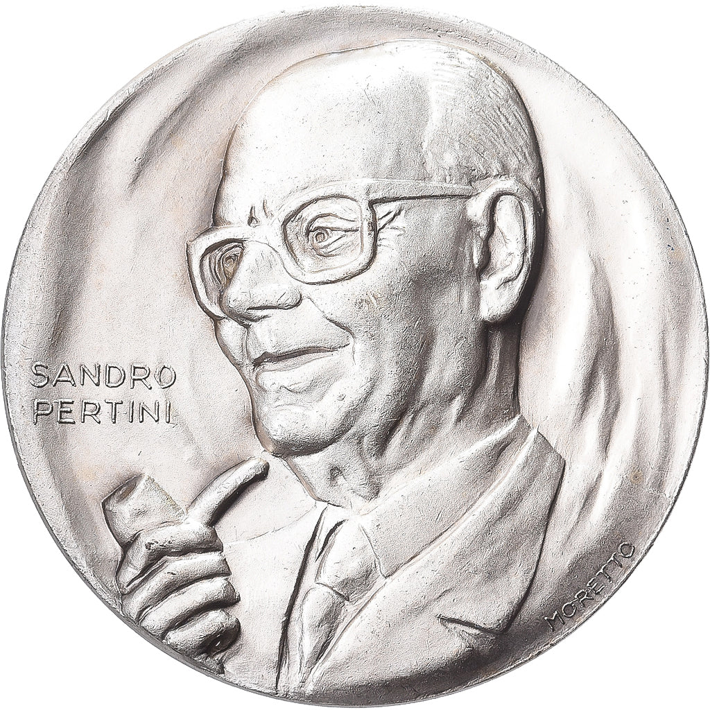 Italië, Medaille, Partito Socialista, Sandro Pertini, Silvered bronze, Moretto