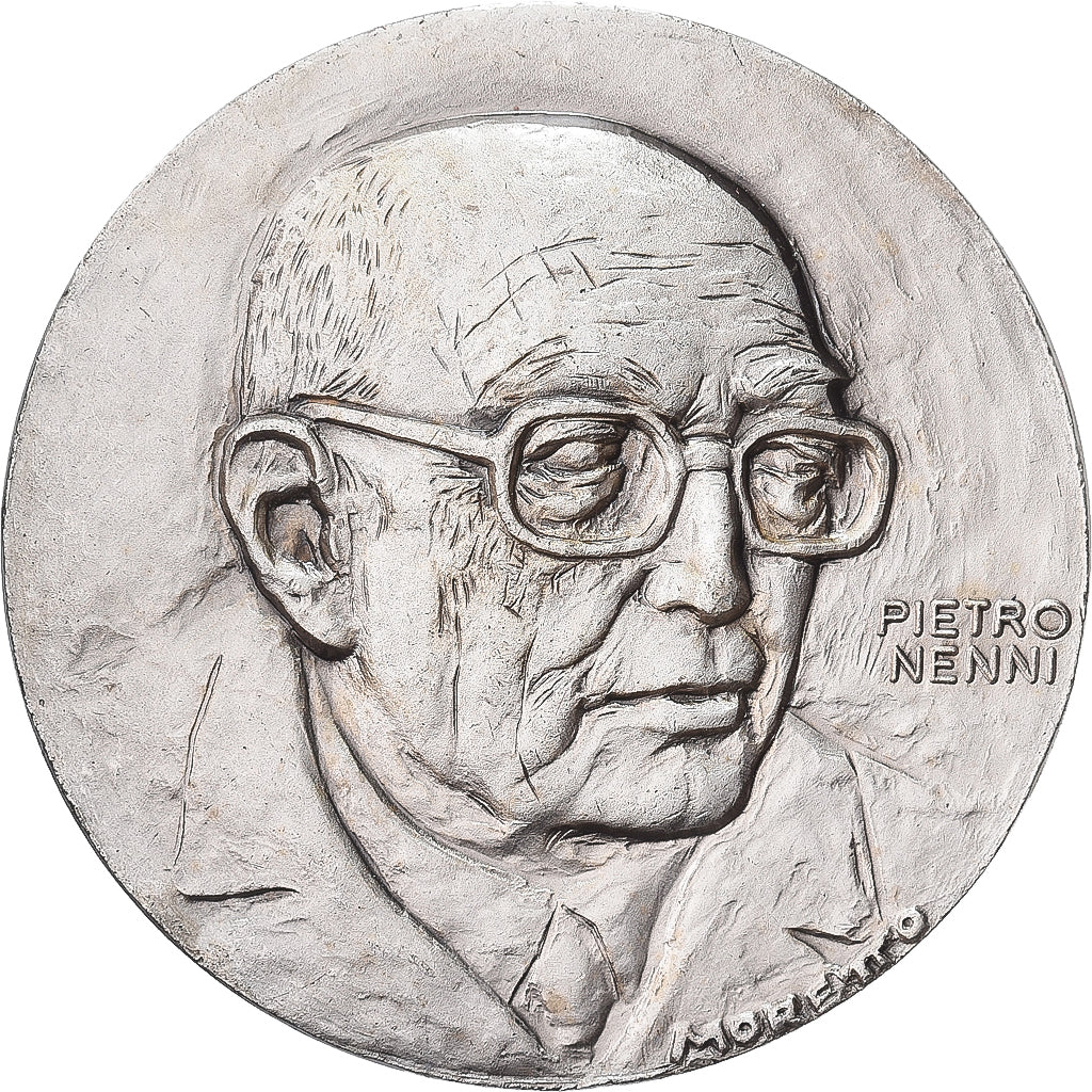 Italia, medalla, Partito Socialista, Pietro Nenni, Bronce plateado, Moretto, SC