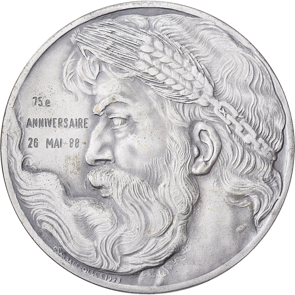 Belgium, Medal, Chambre de Commerce de Tournai, 1988, Silvered bronze