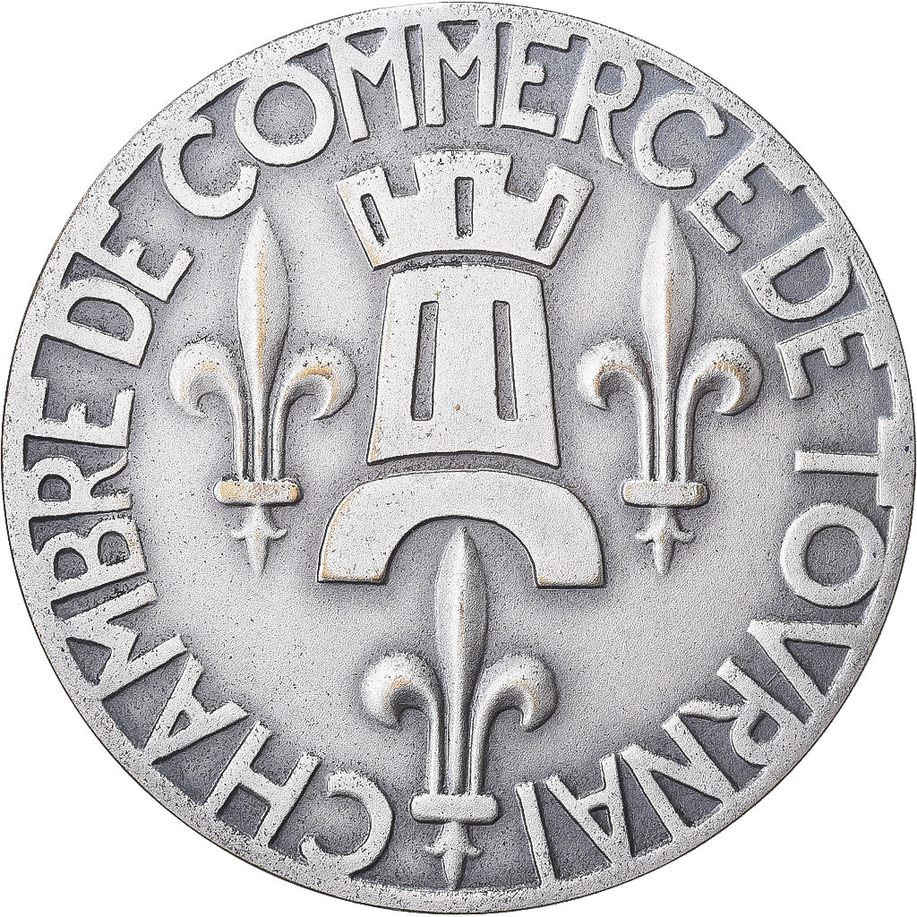Belgium, Medal, Chambre de Commerce de Tournai, 1988, Silvered bronze