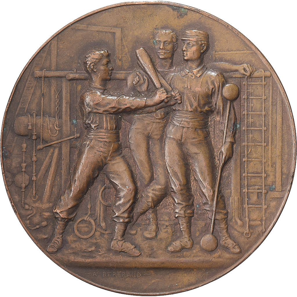 Frankrijk, Medaille, Préparation Militaire, Gymnastique, Bronzen, Arthus
