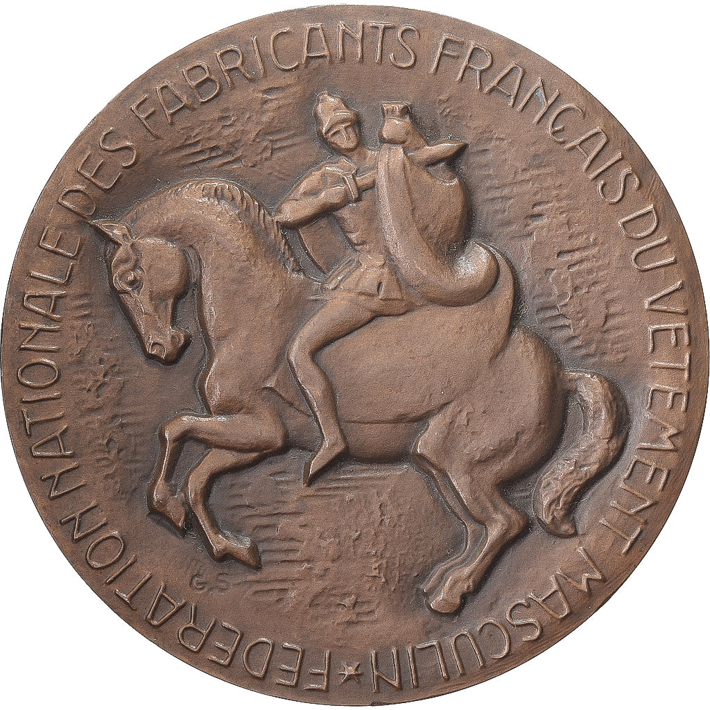 France, Medal, Fabricants Français du Vêtement Masculin, 1950, Bronze