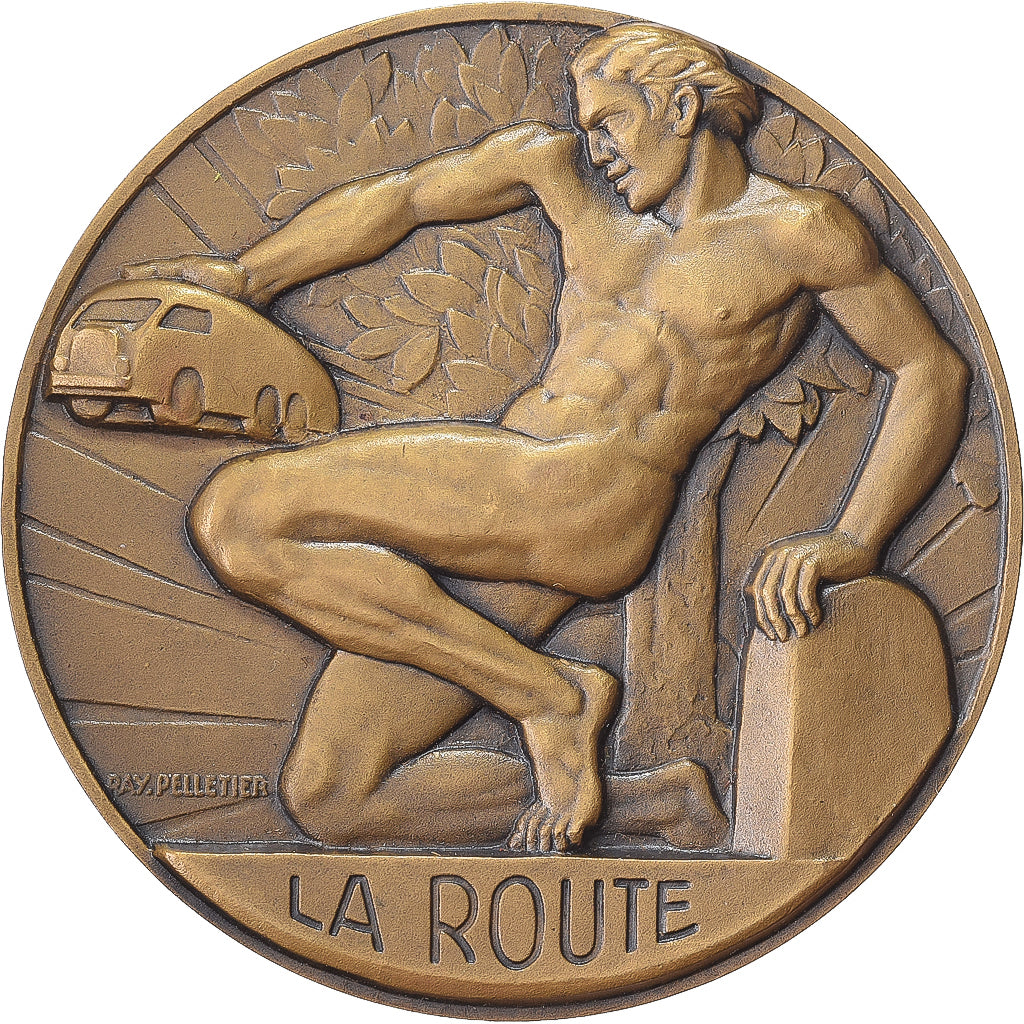 France, Medal, Fédération Nationale des Transports Routiers, 1948, Bronze