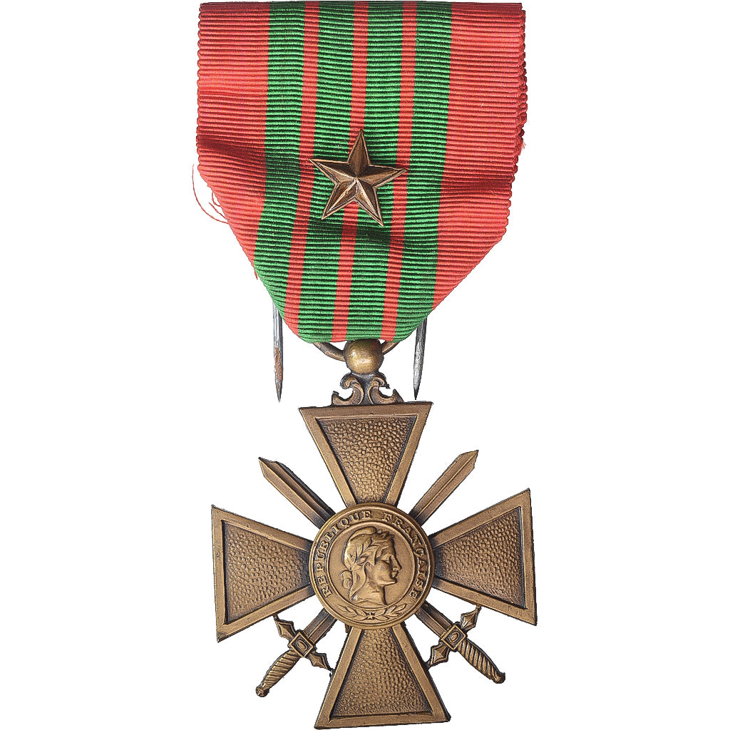 França, Croix de Guerre, medalha, 1939, Une Citation, Não colocada em