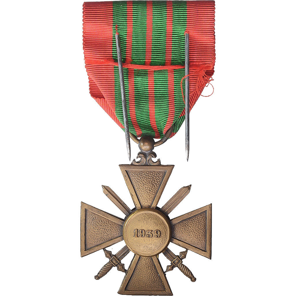 França, Croix de Guerre, medalha, 1939, Une Citation, Não colocada em
