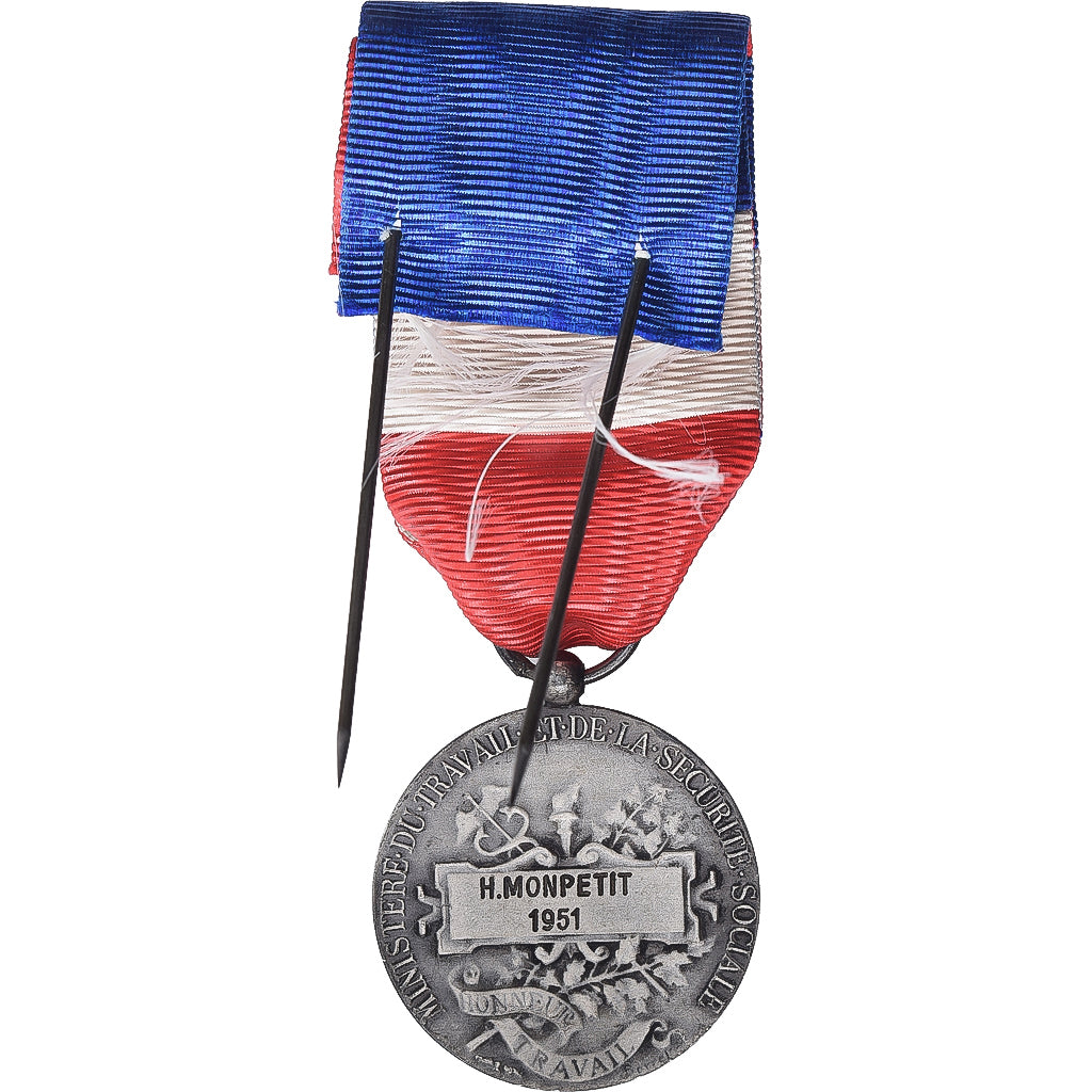 France, Ministère du Travail et de la Sécurité Sociale, Medal, 1951, Very