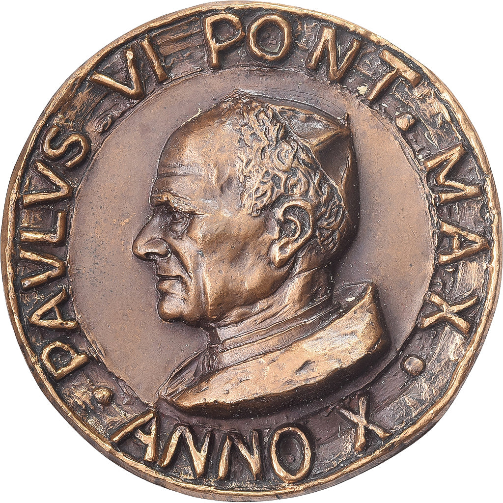 CIDADE DO VATICANO, medalha, Paul VI, Anno X, 1983, Bronze, Berti, MS(63)