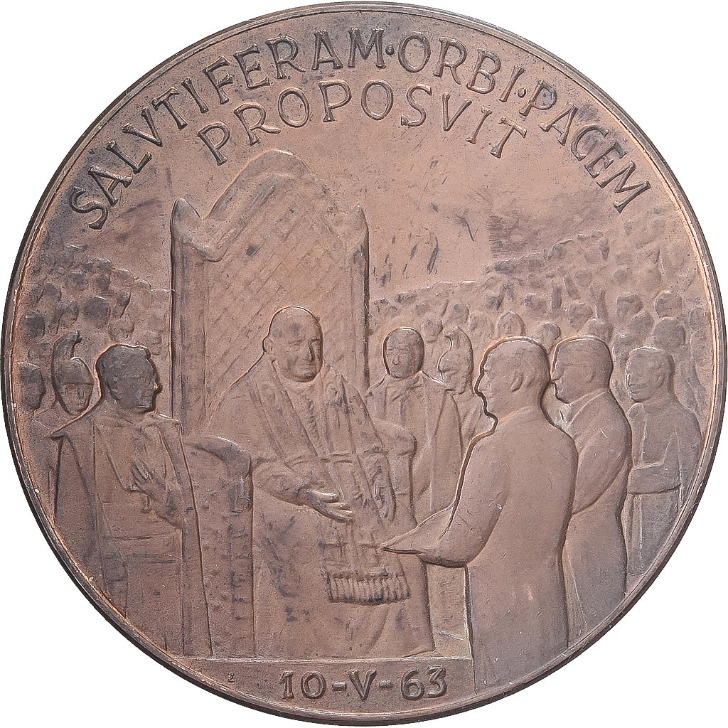 Vatikanstadt, Medaille, Joannes XXIII, Proposition de paix dans le monde, 1963