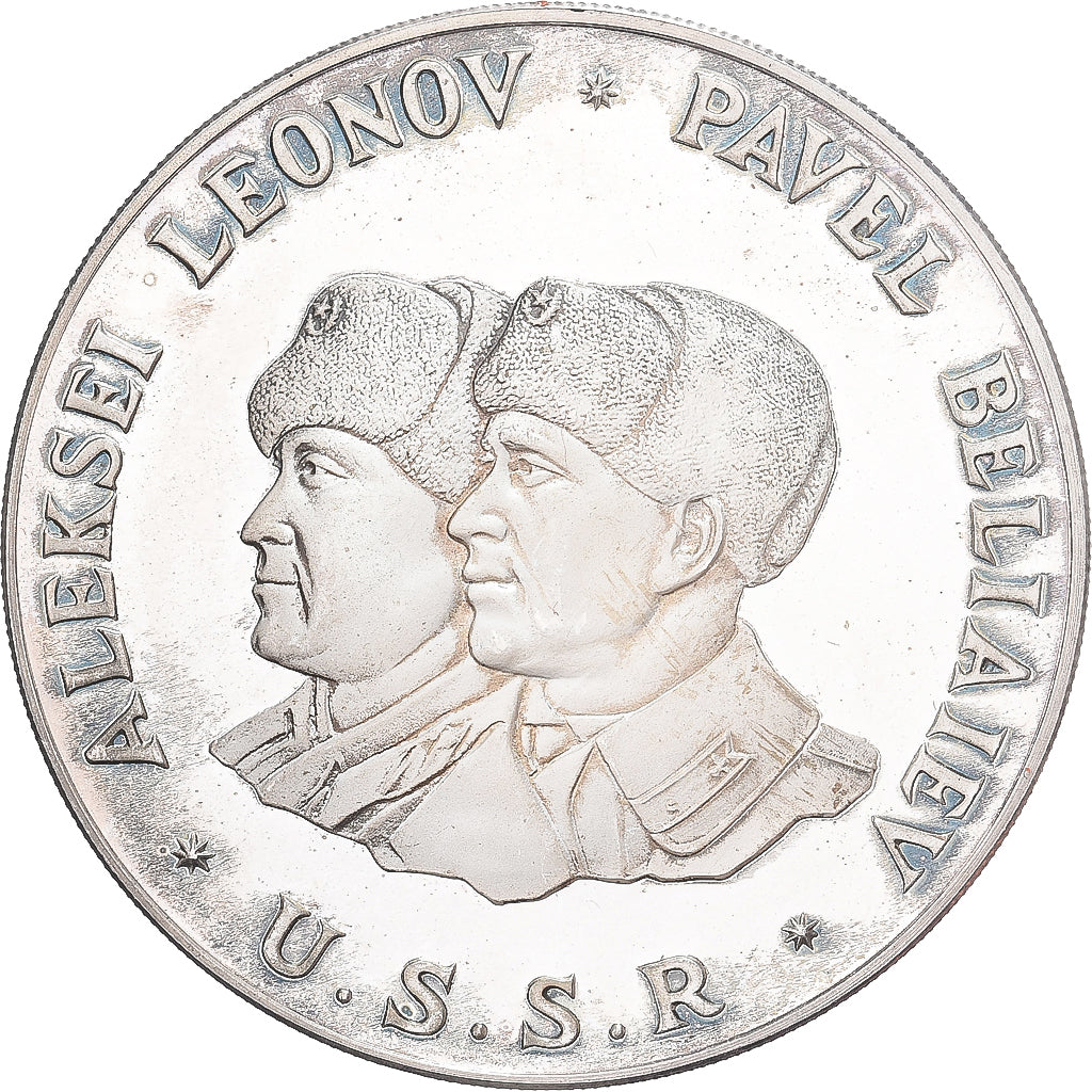 Russia, Medal, Aleksei Leonov, Pavel Beliaiev, 1965, Silver, AU(55-58)