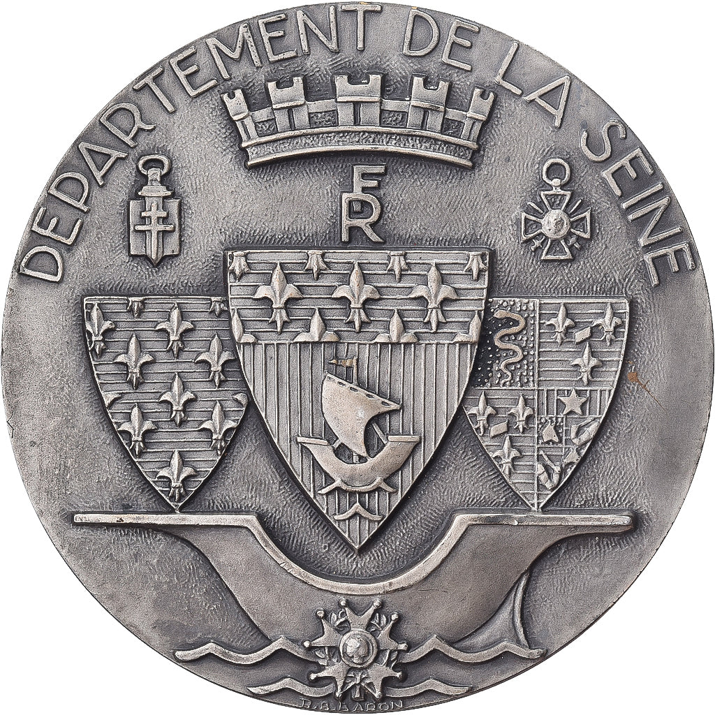 France, Médaille, Département de la Seine, Paris, Argent, SUP, Baron
