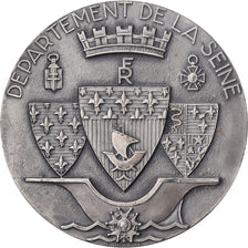 França, medalha, Département de la Seine, Paris, Prata, Baron, AU(55-58)