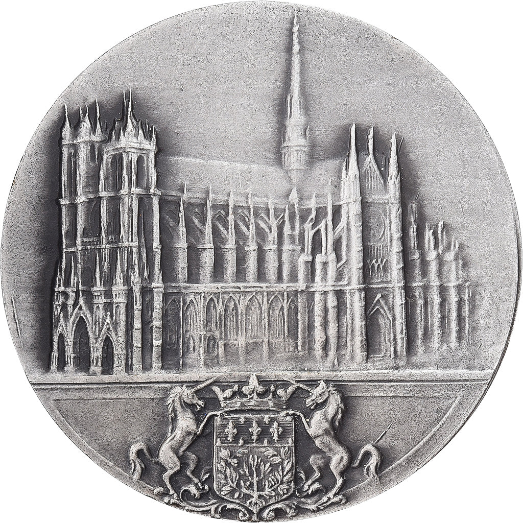 Frankrijk, Medaille, Cathédrale d'Amiens, Silvered bronze, PR