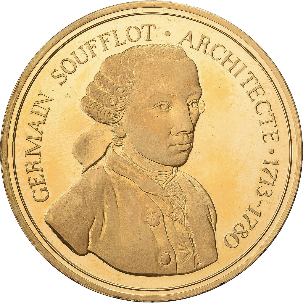 Frankrijk, Medaille, Germain Soufflot, Le Panthéon, Copper Gilt, PR