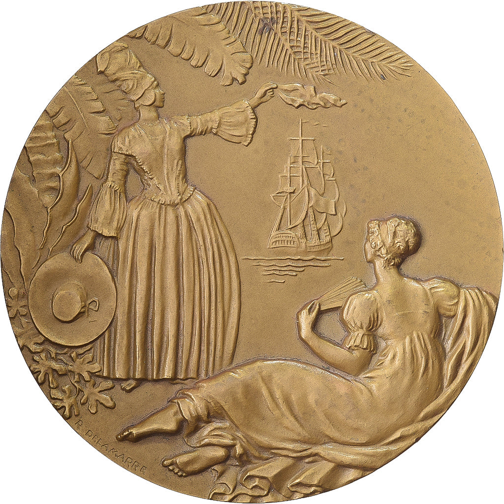 Frankrijk, Medaille, Compagnie Générale Transatlantique, Antilles, Bronzen