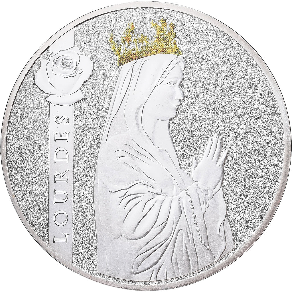 France, Médaille, Lourdes, Fatima, 2011, Cuivre plaqué Argent, FDC