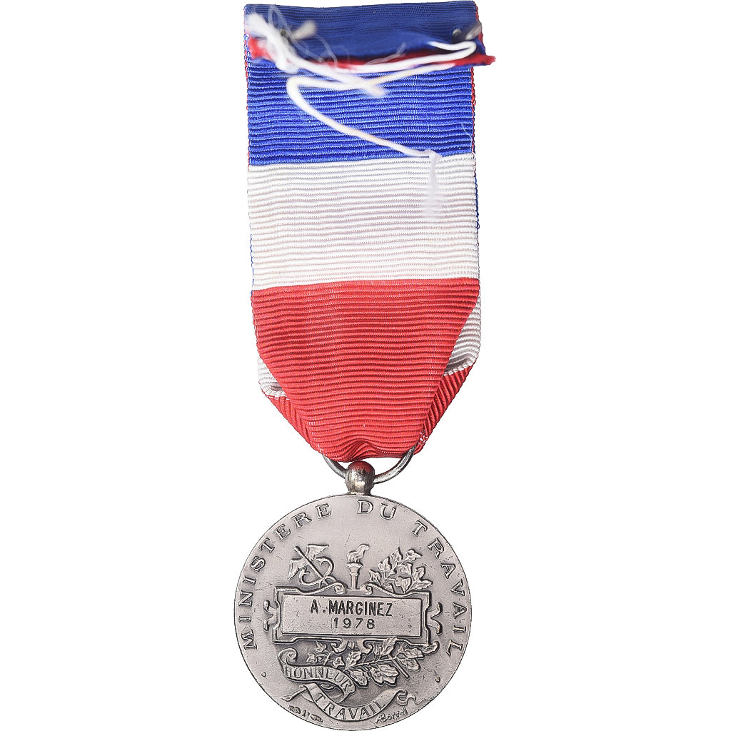 France, Honneur-Travail, République Française, Medal, 1978, Excellent Quality