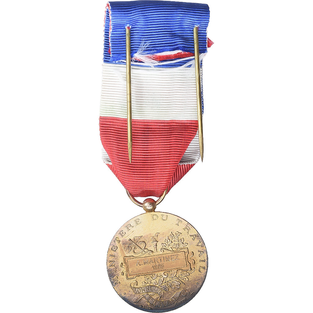 France, Honneur-Travail, République Française, Medal, 1985, Excellent Quality
