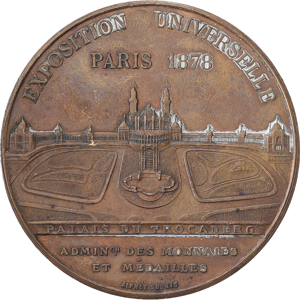 France, Medal, Exposition Universelle PARIS, 1878, Bronze, Oudiné, EF(40-45)