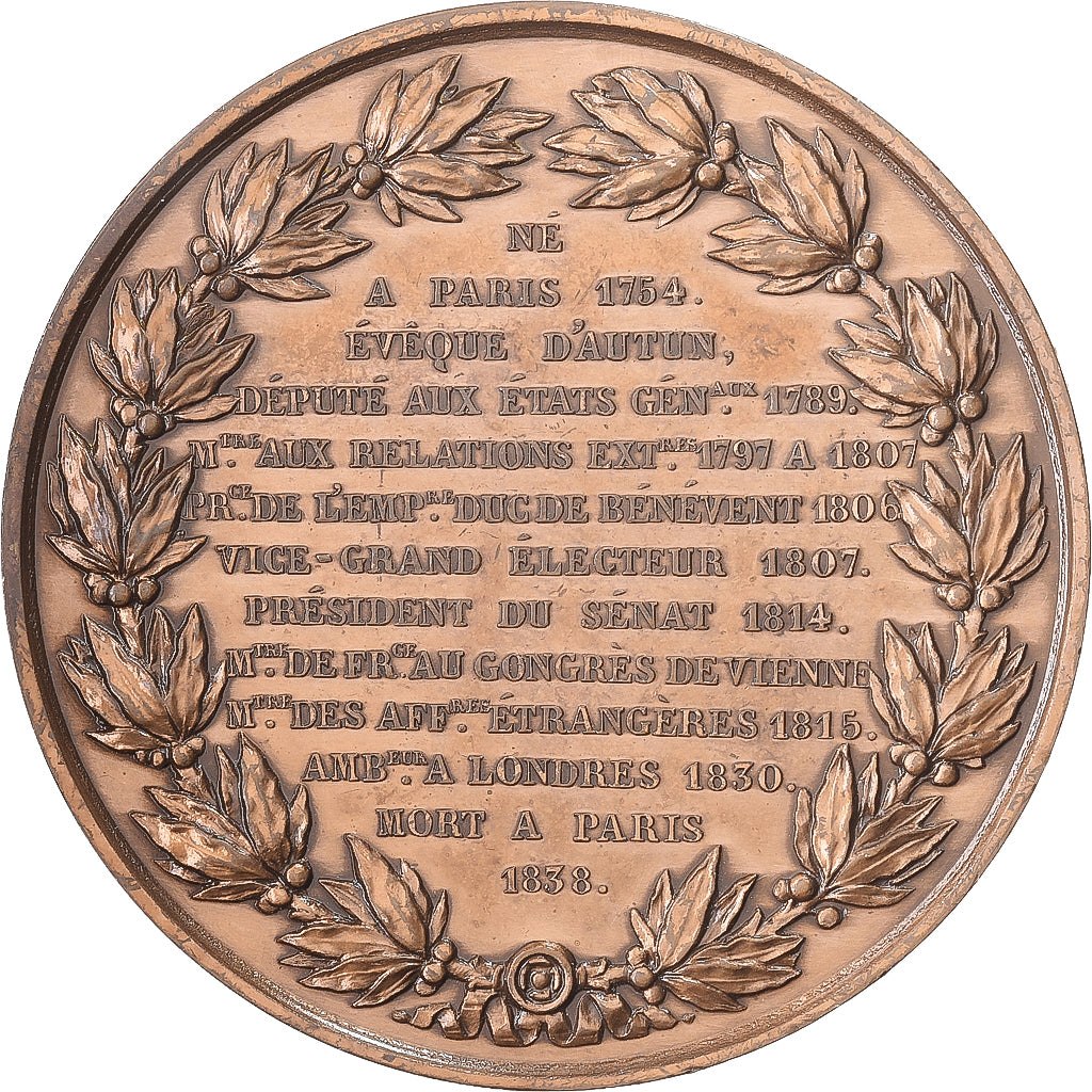 Francia, medaglia, Charles-Maurice de Talleyrand, 1967, Bronzo, Domard