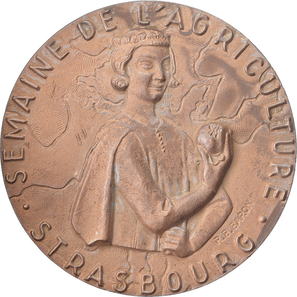 Frankrijk, Medaille, Semaine de l'Agriculture, Strasbourg, 1958, Bronzen, Baron