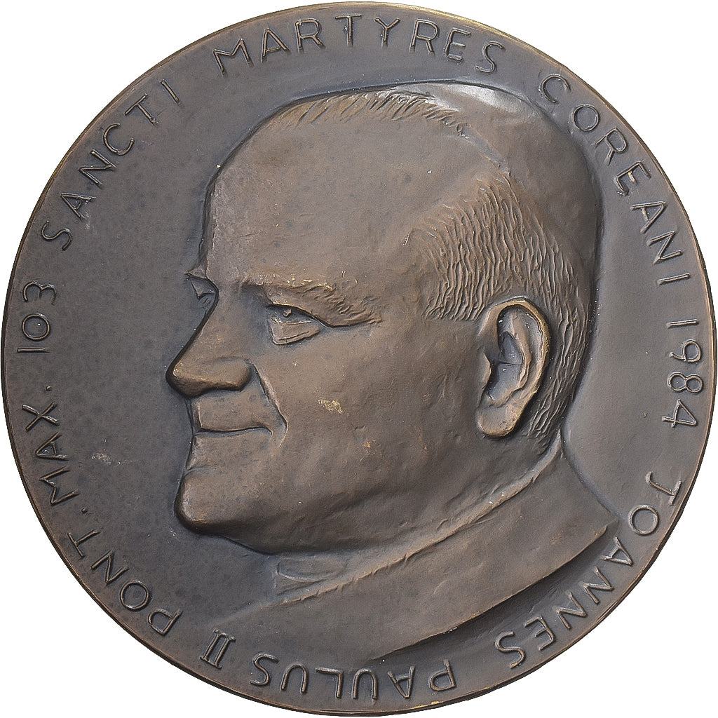 Korea, Medaille, Jean-Paul II, 200 Ans du Catholicisme en Corée, 1984, Bronzen