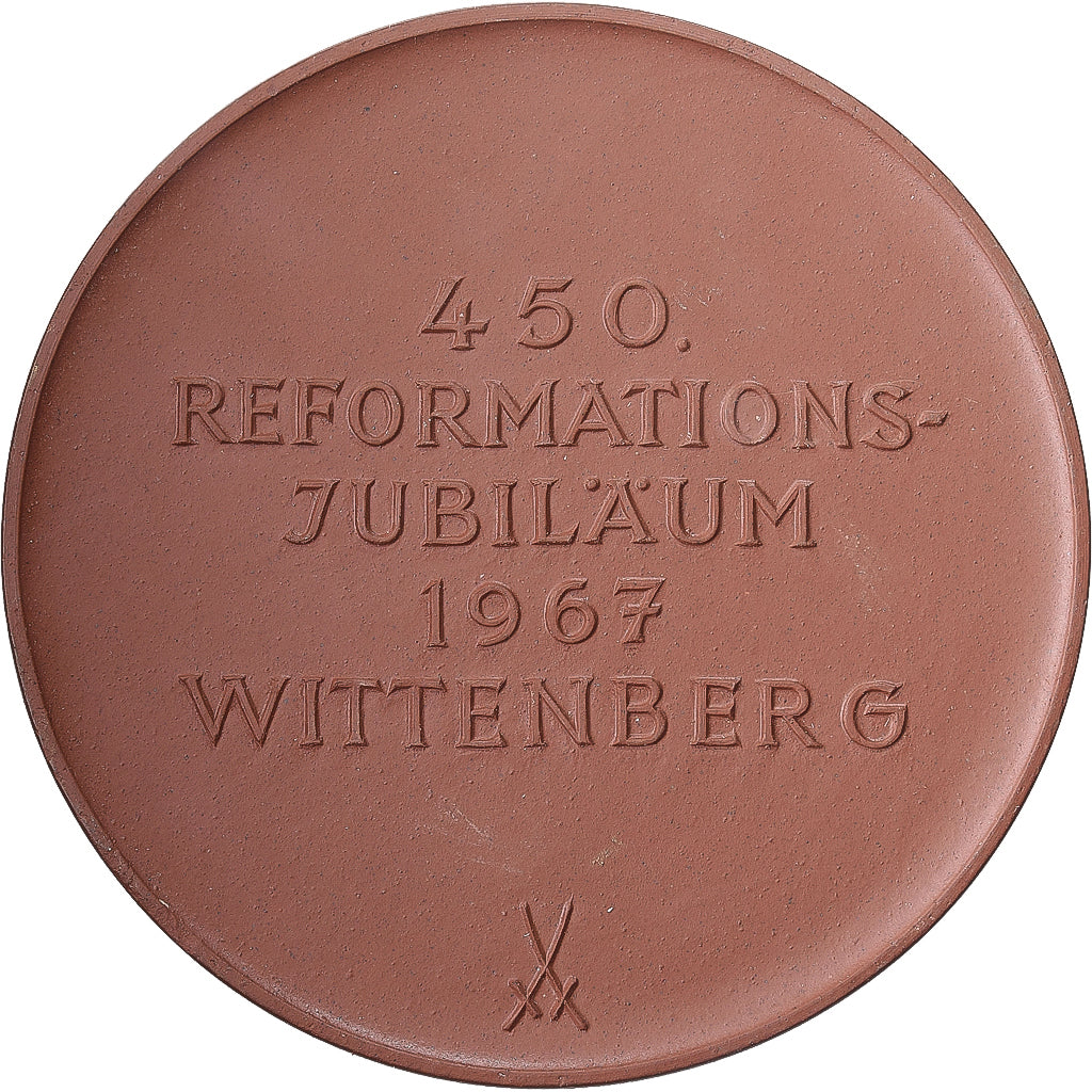 Niemcy, medal, Martin Luther, 450 Ans, Réforme, Wittenberg, 1967, Biscuit de