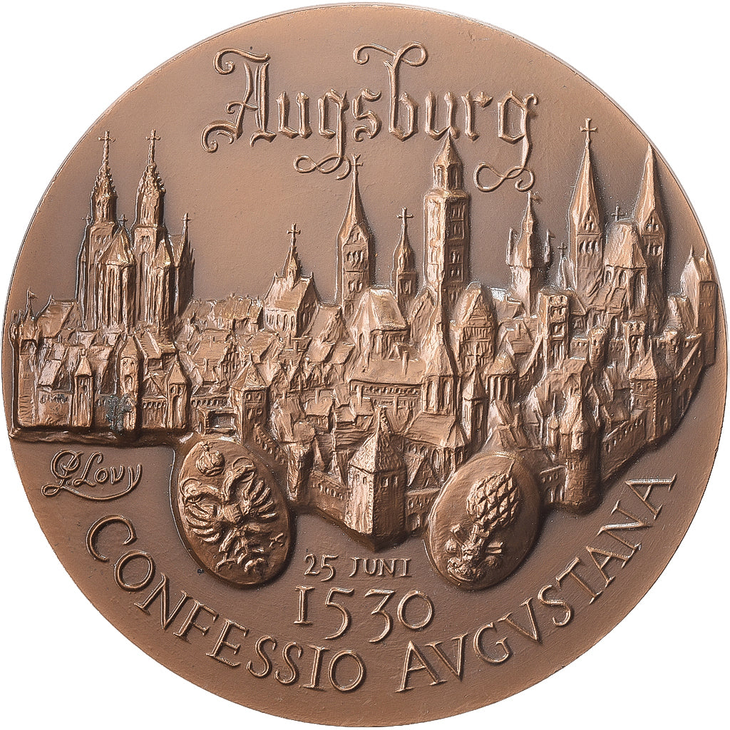 Frankrijk, Medaille, Martin Luther, Augsburg, 1979, Bronzen, Lovy, UNC-