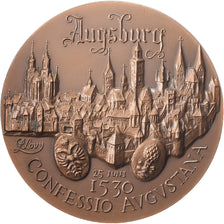 Frankrijk, Medaille, Martin Luther, Augsburg, 1979, Bronzen, Lovy, UNC-